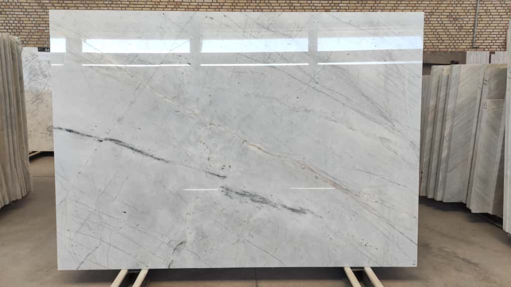 S040 Frozen White Marble Slab - Image 1