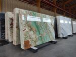 Colored Green Onyx Slab