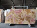 Colored Pink Onyx Slab