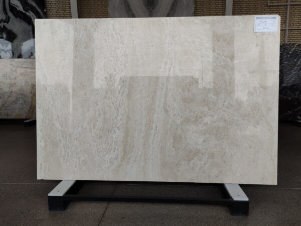 Super White Travertine Cross-Cut Slab