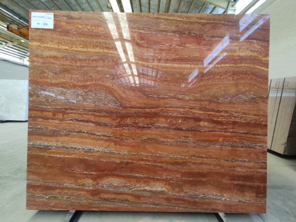 Red Travertine Slab