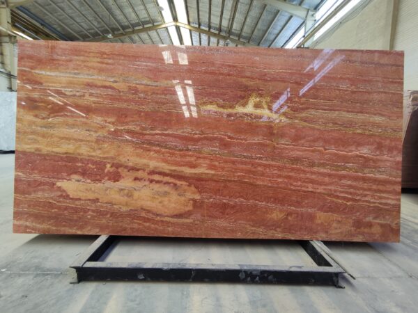 Red Travertine Slab